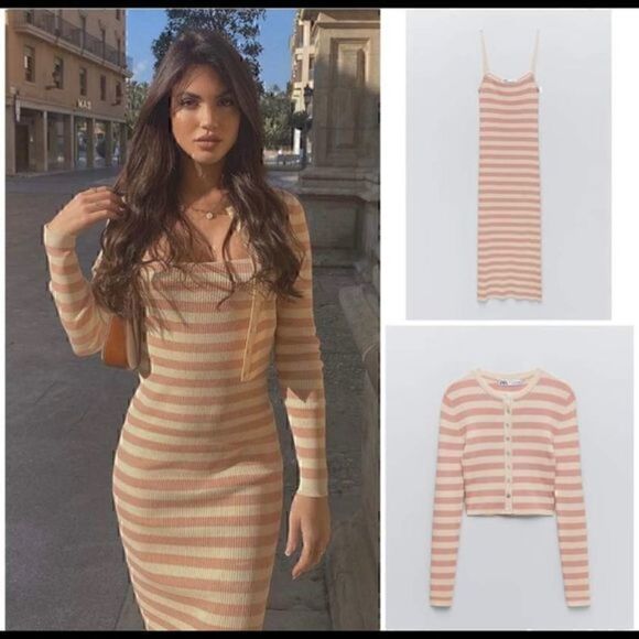 ZARA striped knit jacket 2298/015 - Picture 6 of 9